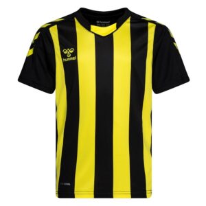 Hummel Spilletrøje Core Striped - Sort/Gul Børn, størrelse 164 cm