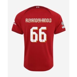Liverpool Hjemmebanetrøje 2022/23 ALEXANDER-ARNOLD 66 + Champions League + UEFA Foundation Ærmemærke - Nike, størrelse XX-Large