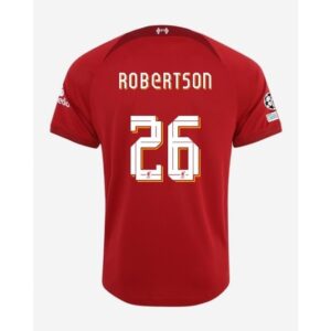 Liverpool Hjemmebanetrøje 2022/23 ROBERTSON 26 + Champions League + UEFA Foundation Ærmemærke - Nike, størrelse Small
