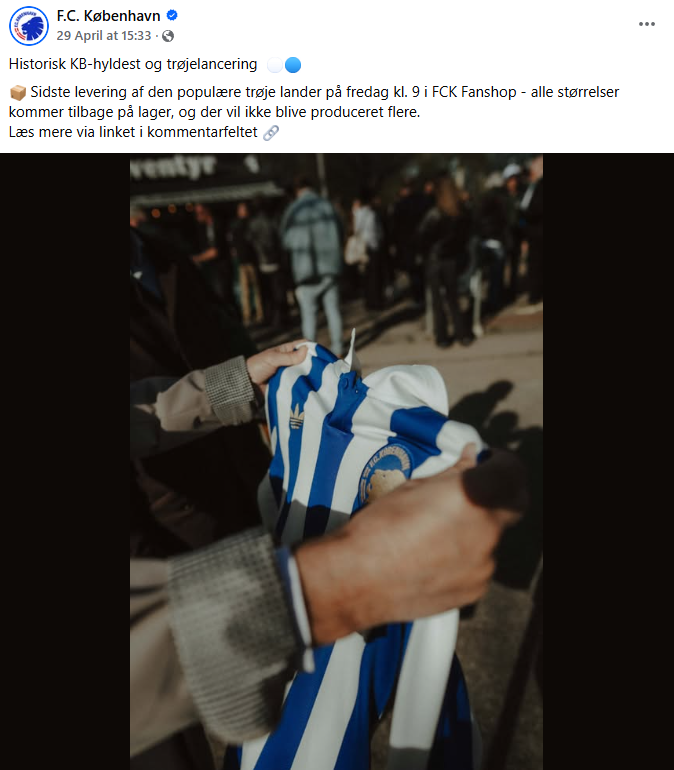 KB jubilæumstrøje 150 år FCK KB trøje udsolgt KB jubilæumstrøje køb FCK adidas KB trøje KB 150 års jubilæumstrøje fredag