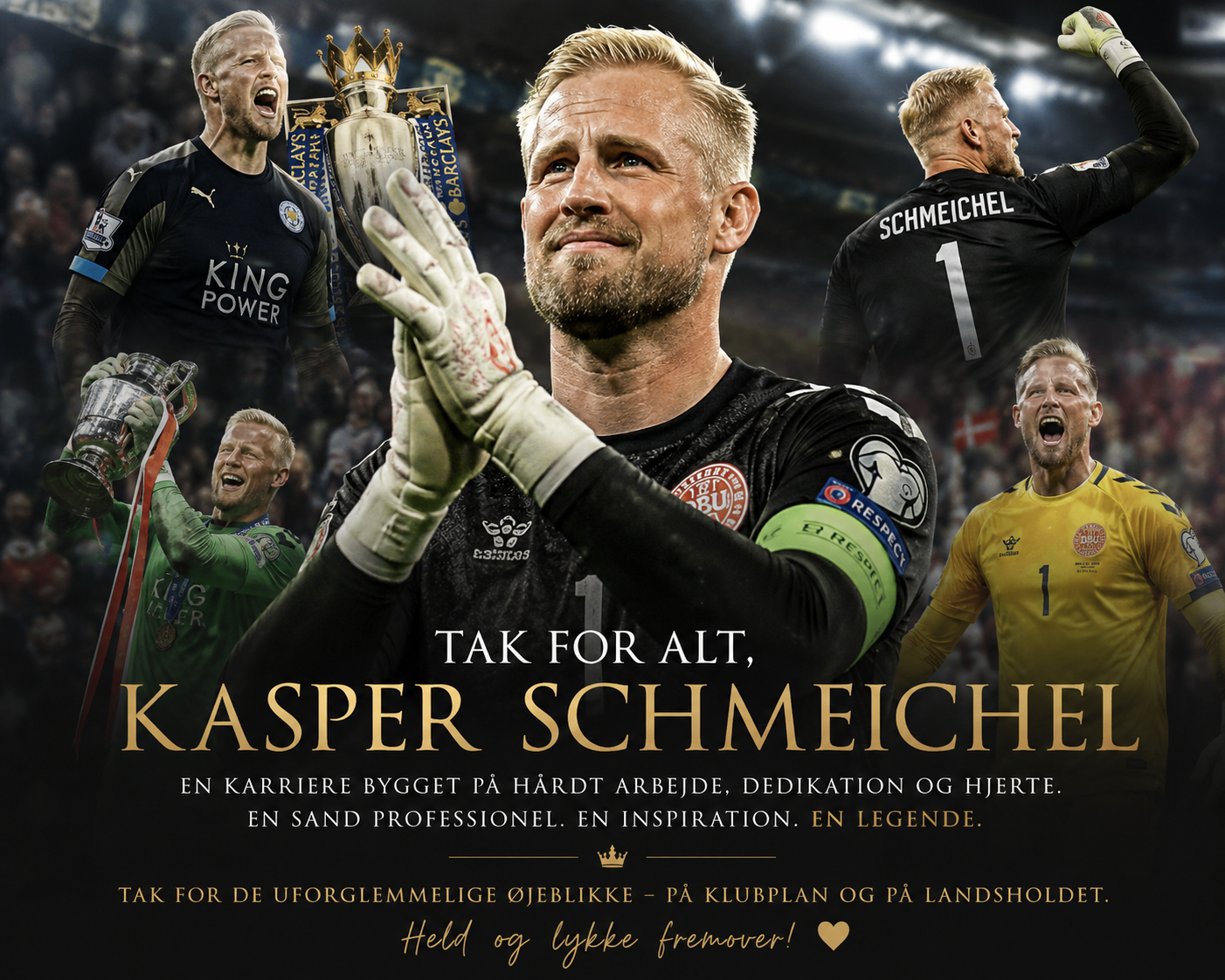 Kasper Schmeichel stopper sin fodboldkarriere efter 120 landskampe for Danmark