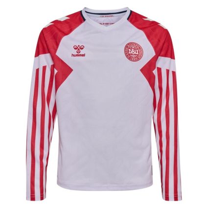 Danmark Udebanetrøje 2023/24 Børn Lange Ærmer - Hummel, størrelse 116 cm