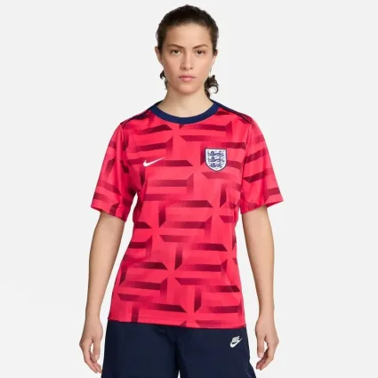 England Trænings T-Shirt Dri-FIT Academy Pro Pre Match EURO 2024 - Rød/Navy/Hvid