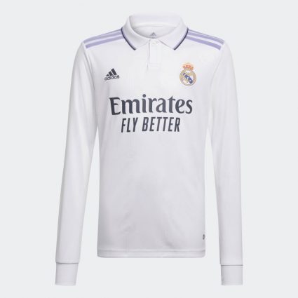 Real Madrid home jersey L/S 2022/23 - by adidas-XL