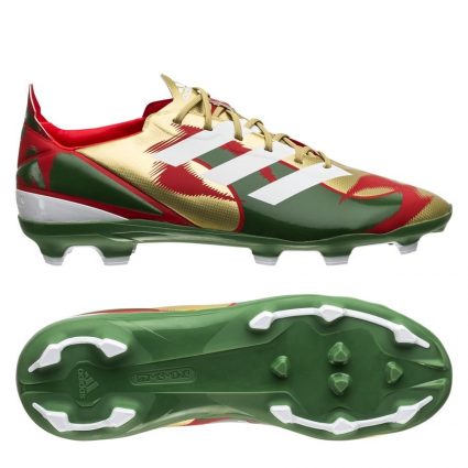 adidas GAMEMODE FG/AG Iconic Footballs - Guld/Hvid/Grøn Børn - Kunstgræs (AG) / Græs (FG), størrelse 34