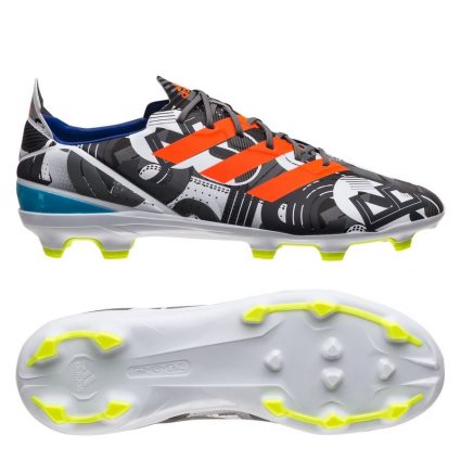 adidas GAMEMODE FG/AG Iconic Numbers - Hvid/Rød/Turkis Børn - Kunstgræs (AG) / Græs (FG), størrelse 28