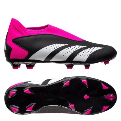 adidas Predator Accuracy .3 Laceless FG Own Your Football - Sort/Hvid/Pink Børn - Græs (FG), størrelse 28½